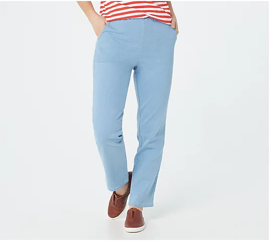 denim & co original waist stretch pants